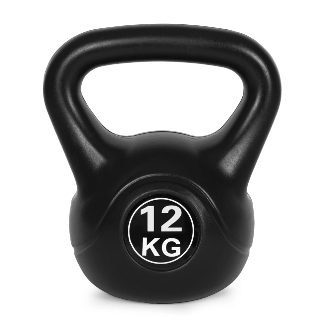 Kettlebell voor oefening zwart - 12kg