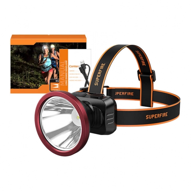 Hoofdlamp Supfire HL52 met USB opladen, 200 lm