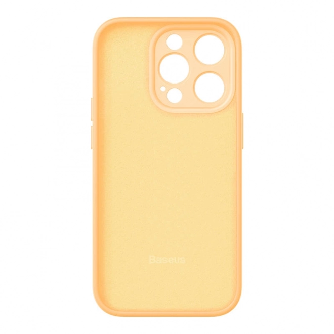 Baseus Vloeibare Silica Gel hoesje voor iPhone 14 geel met gehard glas en reinigingsset – 14 Pro Max