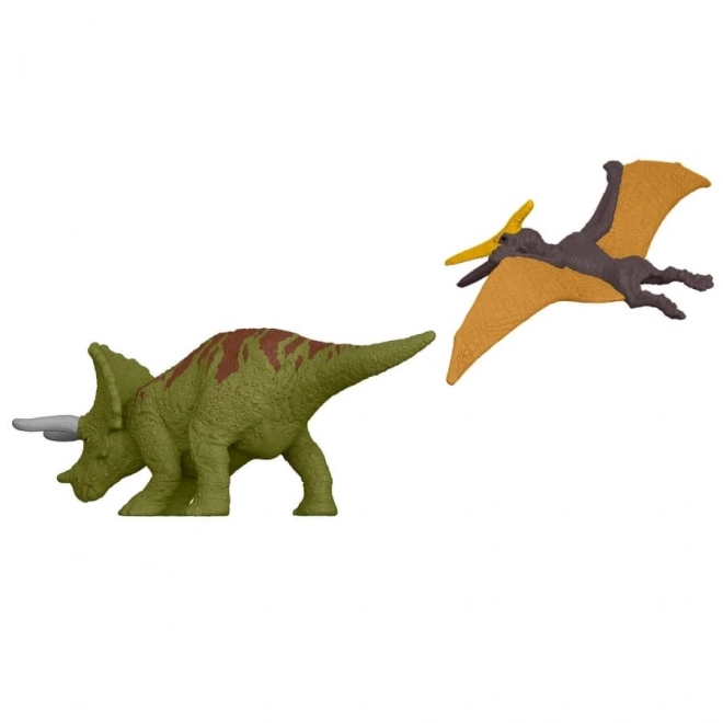Minifiguurtjes van dinosaurussen uit de film Jurassic World: Dominion
