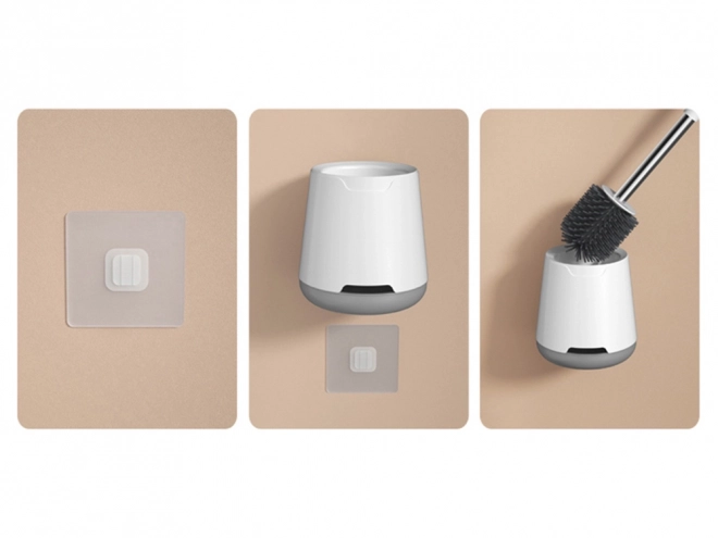 Siliconen hangende WC-borstel met houder