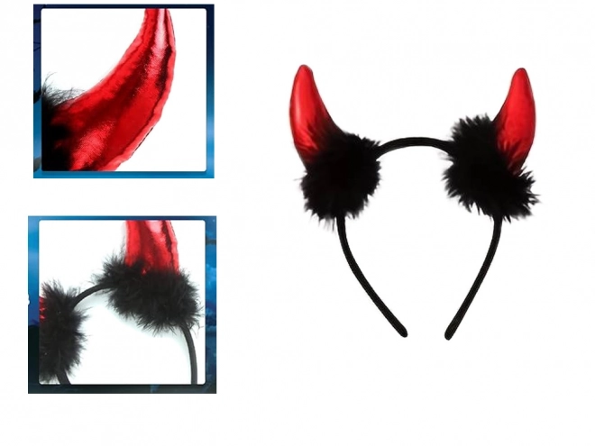Diadeem met duivelse hoorns voor Halloween