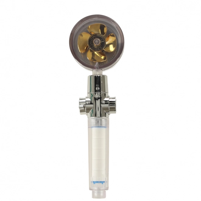 Douchekop met gouden turbine