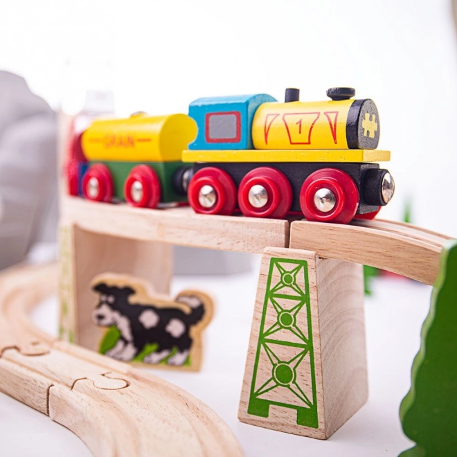 Bigjigs Rail Houten Treinbaan Bergroute 112 stuks