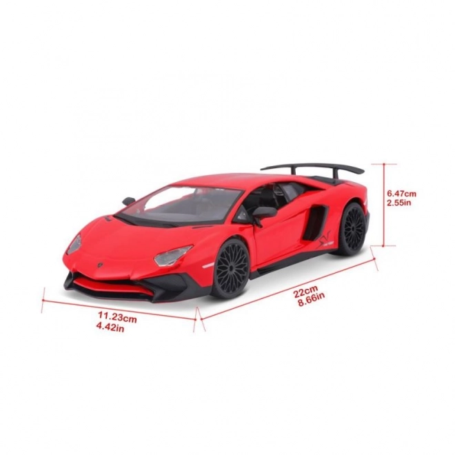Metalen model Bburago Lamborghini Aventador rood 1:24