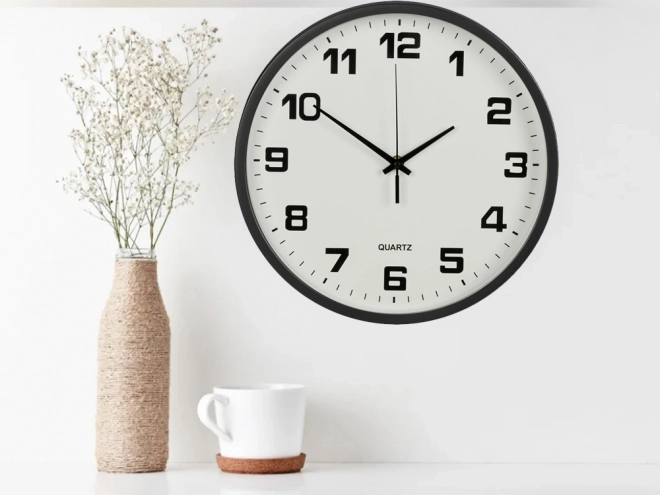 Grote stille wandklok 25 cm rond