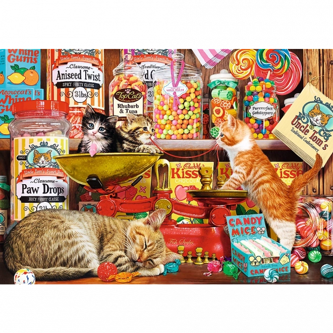 Puzzle 1000 stukjes Katten Zoetigheden