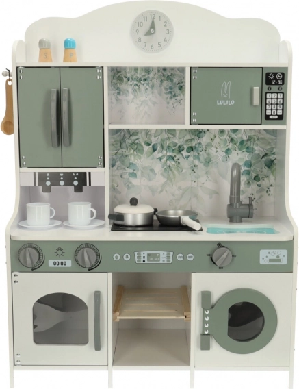Houten kinderspeelkeuken Lulilo Saliko met koffiemachine 85 cm