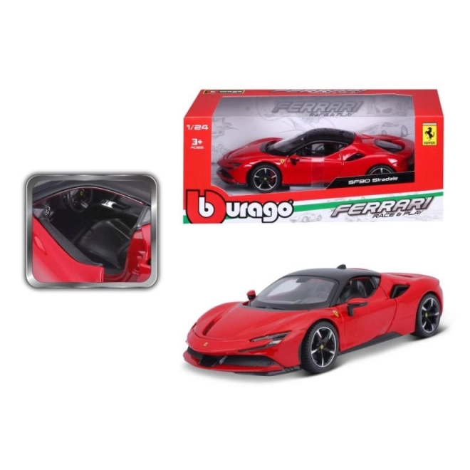 Bburago 1:24 Ferrari Top SF90 Stradale Rood