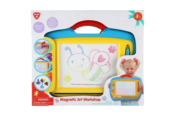 Magnetische tekentablet van plastic 20x15cm in doos 38x32x5cm