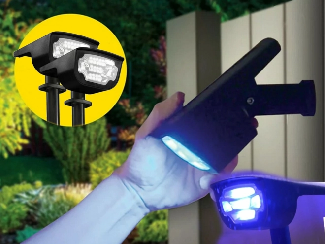 Zonne tuinlantaarn met kleurrijke LED-verlichting