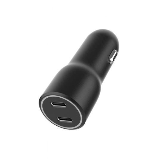 Autolader met 2x USB-C PD 40W zwart