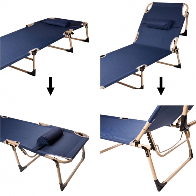 Opvouwbaar kampeerbed Canada 193 cm donkerblauw
