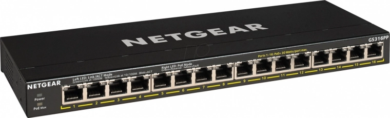 ONGEBEHEERDE GIGABIT SWITCH NETGEAR 16-POORT POE+ MET FLEXPOE