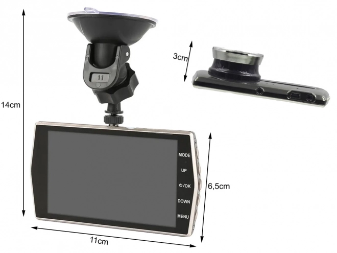 Autocamera met full HD opname en LCD-scherm