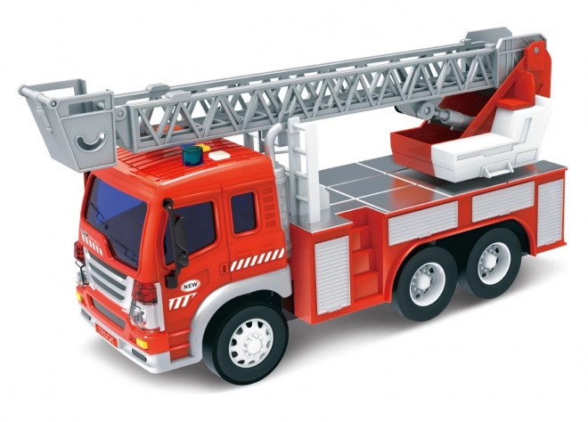 Brandweerauto met ladder en effecten 28 cm - Tsjechische verpakking