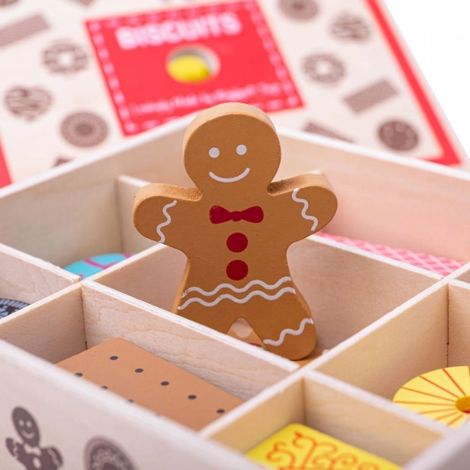 Bigjigs Speelgoeddoos met houten koekjes