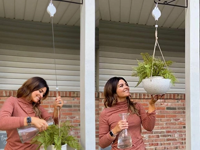 Haak voor planten met telescopische handgreep