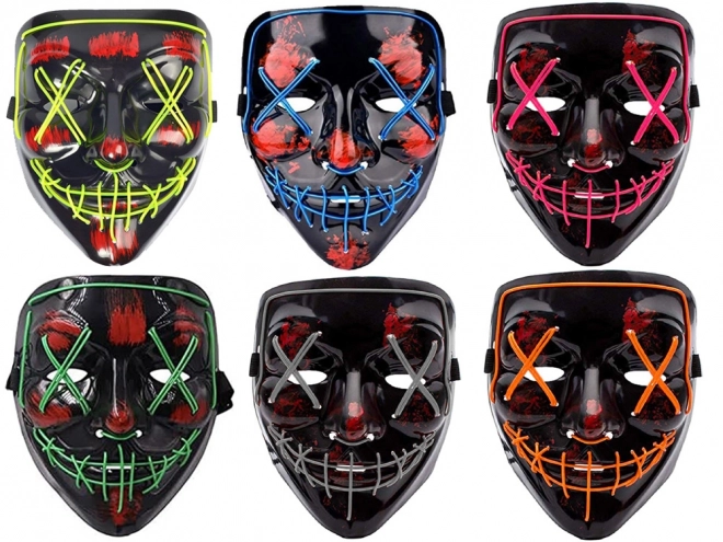Lichtgevende LED-masker schoonmaakfeest