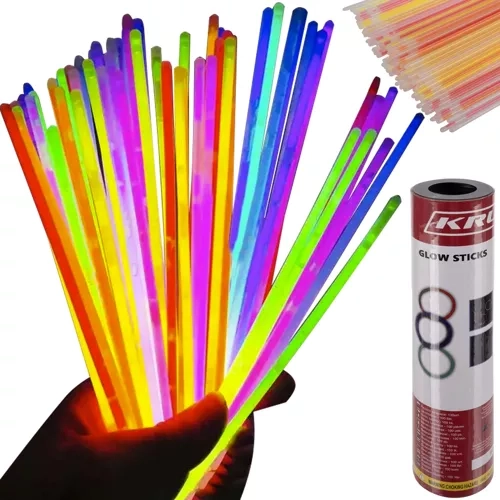 Fluorescerende armbanden en staafjes 100 stuks met connectors