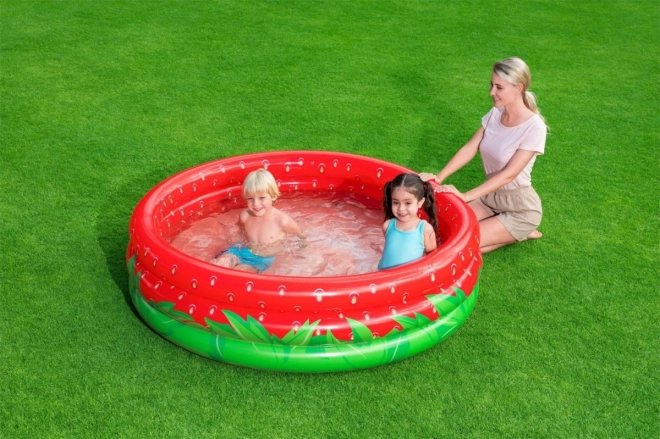 Kinderzwembad Sweet Strawberry 2+ pierenbadje 160x38cm BESTWAY + reparatiepatch
