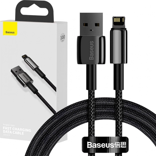 Baseus Tungsten Gold kabel USB – Lightning 2,4 A 2 m – zwart