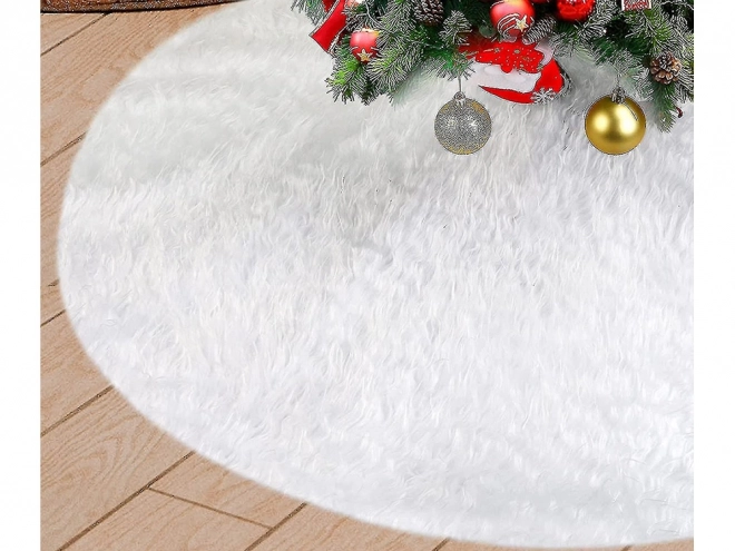 Witte harige onderkleed voor kerstboom