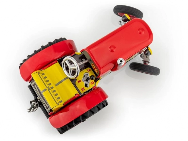 Tractor Zetor rood op sleutel metaal 14cm 1:25 in doos Kovap
