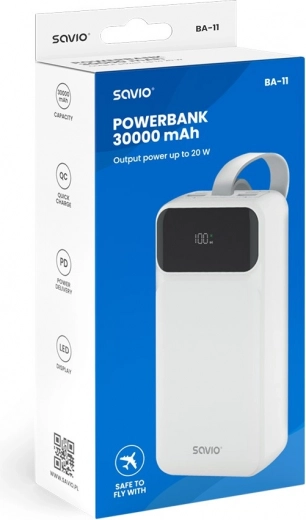 Enorme capaciteit van 30000 mAh voor dagen zonder stopcontact