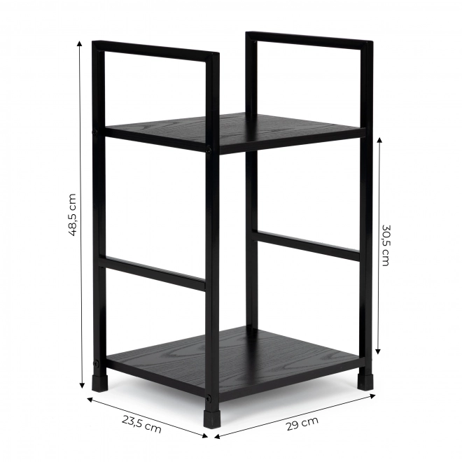 Moderne houten nachtkastje 2 planken LOFT
