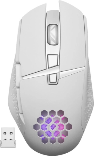 Draadloze gamingmuis DEFENDER Glory, wit