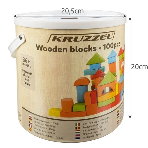Houten blokken - 100 stuks. Kruzzel 22666