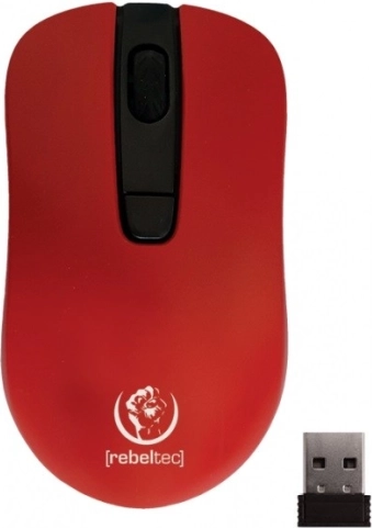 Draadloze optische muis Rebeltec Star rood
