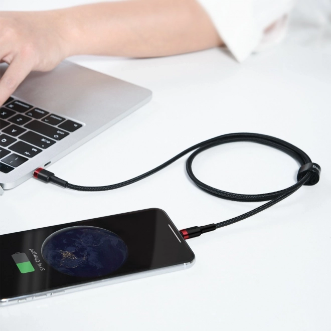 Kabel Baseus Cafule USB-C naar Lightning 18W rood-zwart