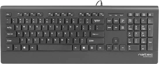Natec Barracuda Slim-toetsenbord zwart USB