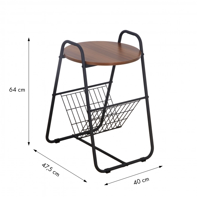 Bijzettafel ModernHome met tijdschriftenhouder