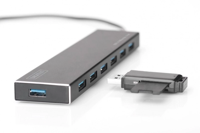 USB 3.0 hub 7-poorts, aluminium