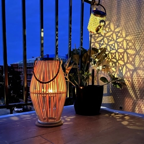 Gardlov bamboe rieten lantaarn 24282