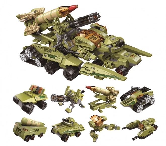 Qman Thunder Expedition Gevechtsvoertuig 1415 set 8v1