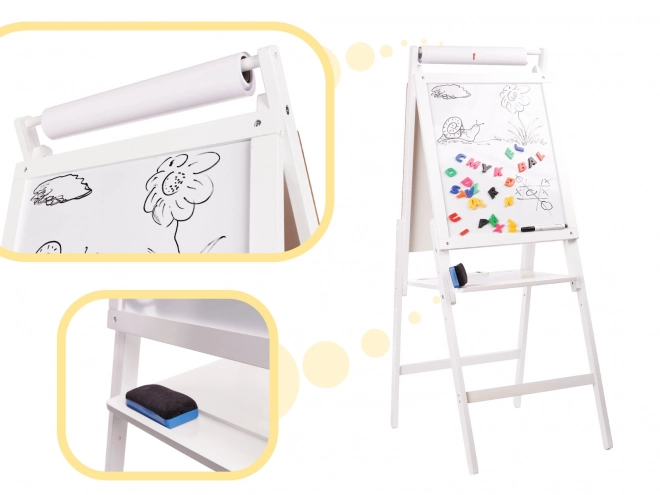 Magnetisch houten schoolbord wit groot XXL