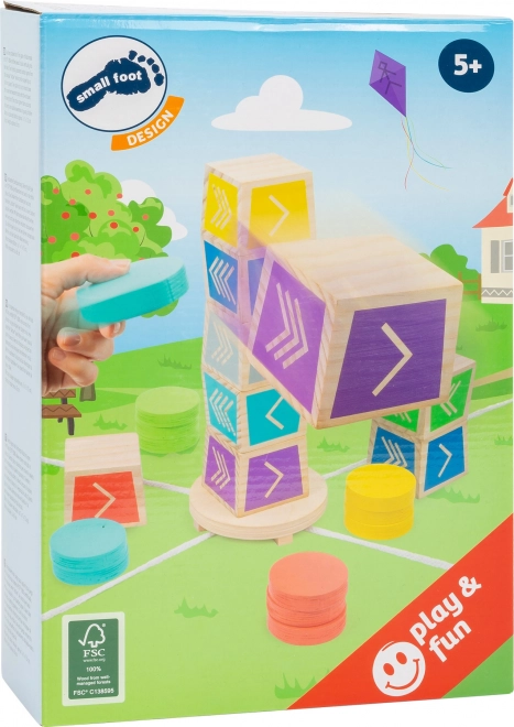 Houten spel Gooi de hoogste dobbelsteen SMALL FOOT