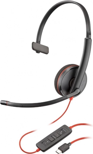 Koptelefoon Poly Blackwire 3210 Mono USB-C/A