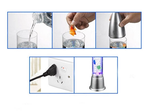 Waterlamp met vissen