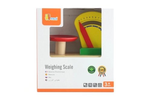 Houten weegschaal