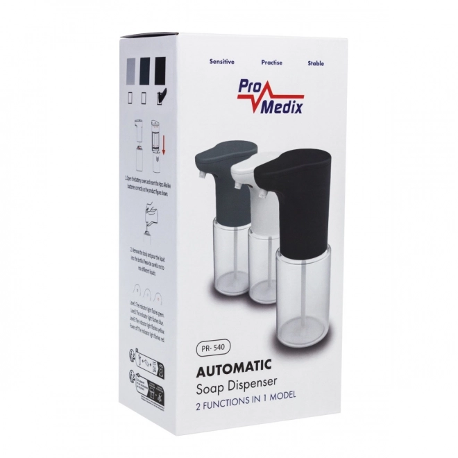 Contactloze zeepdispenser Promedix zwart