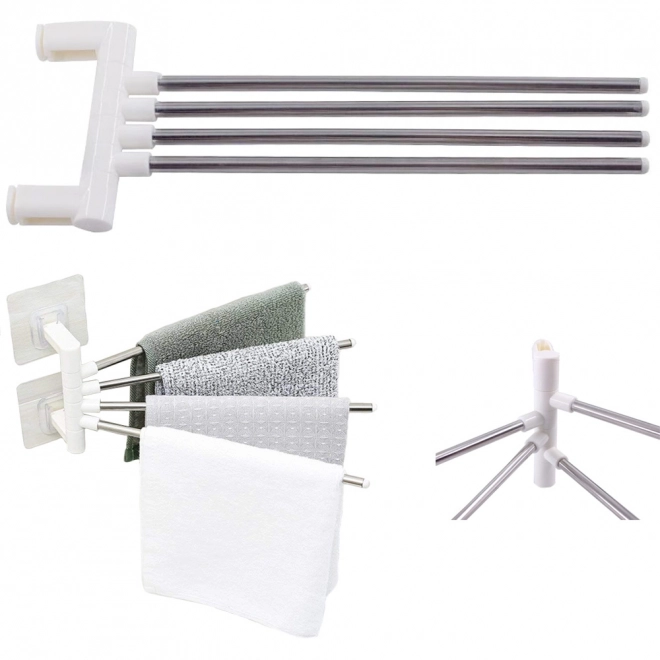 Handdoekenrek voor de badkamer met draaibare handgreep