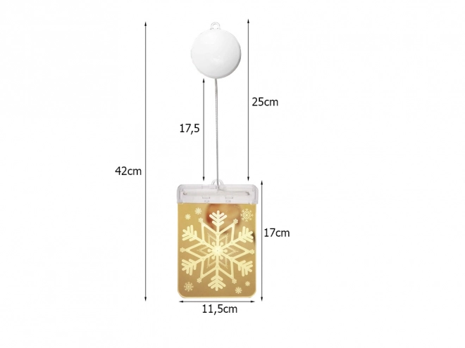 Kerst-LED glas-in-loodlamp voor het raam