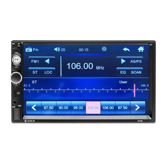 Podofo multimediaal autobeeldscherm 7" met Bluetooth en Mirror Link