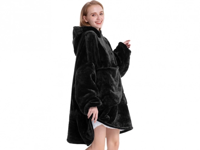 Warme oversized fleece deken hoodie