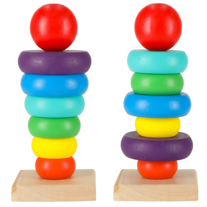 Regenboog houten toren